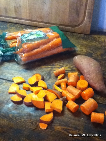 Sweet Potatoes and Carrots for healthy dog treats