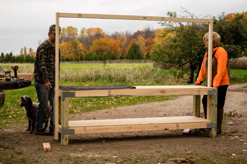 Homemade grooming clearance table